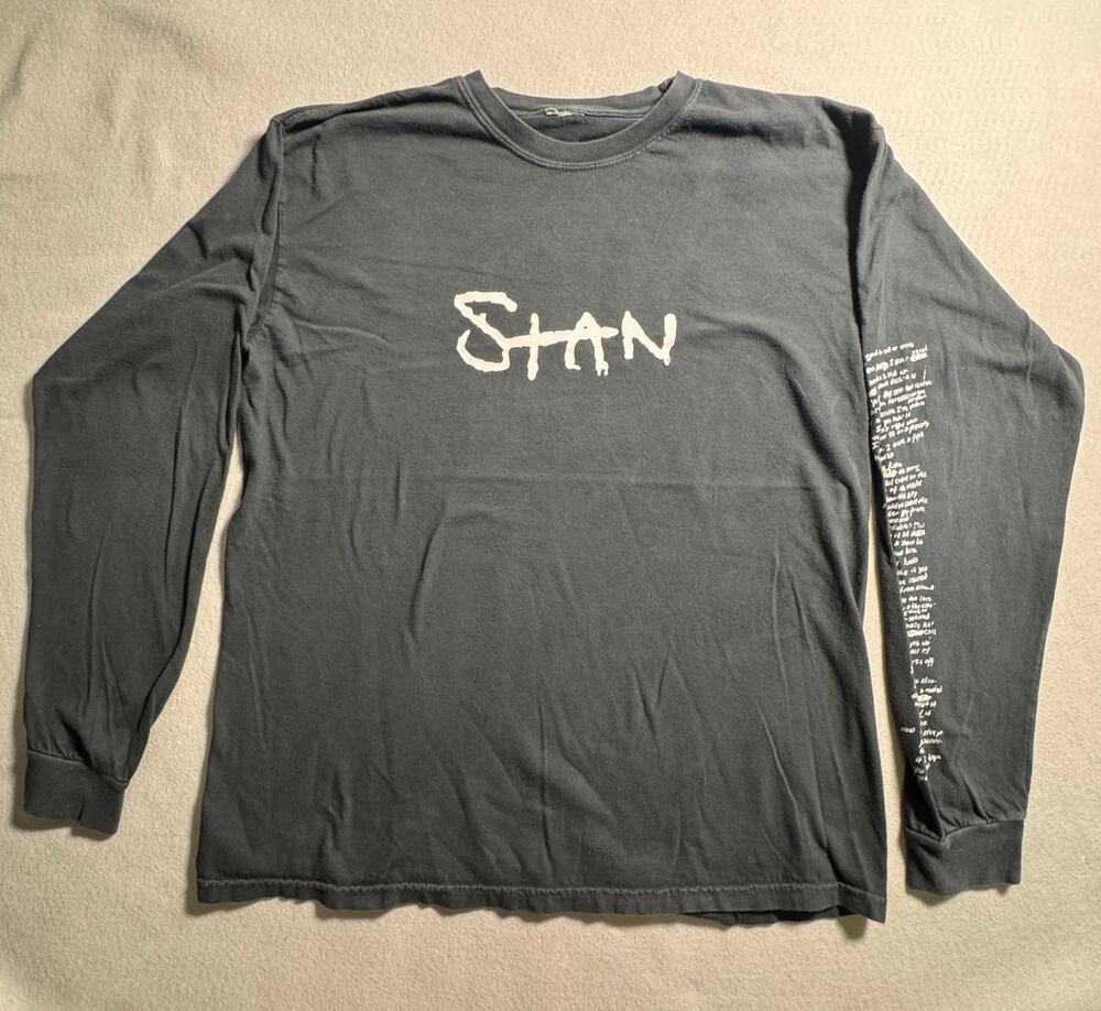 Eminem Stan Lyrics 20th Anniversary The Marshall Mathers L/S Shirt Size L Rare